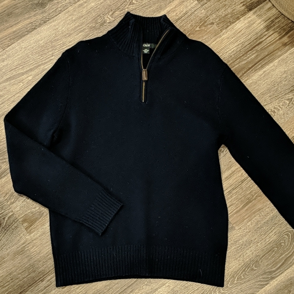 J. Crew Lambs Wool 1/4 Zip Sweater